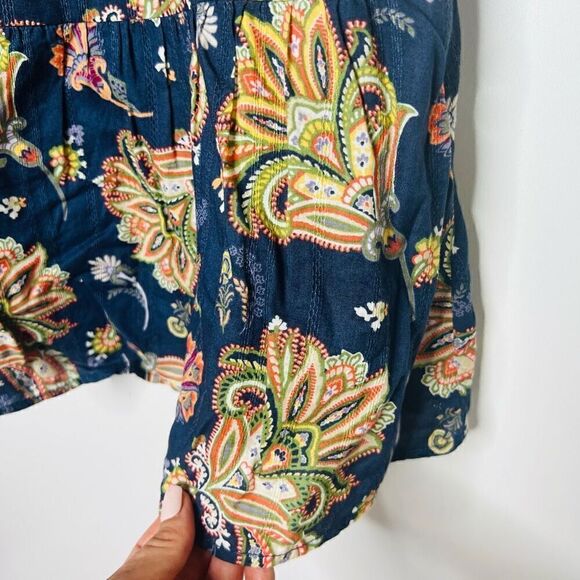 Tommy Hilfiger Dark Blue and Colorful Paisley Mini Dress - Picture 2 of 9